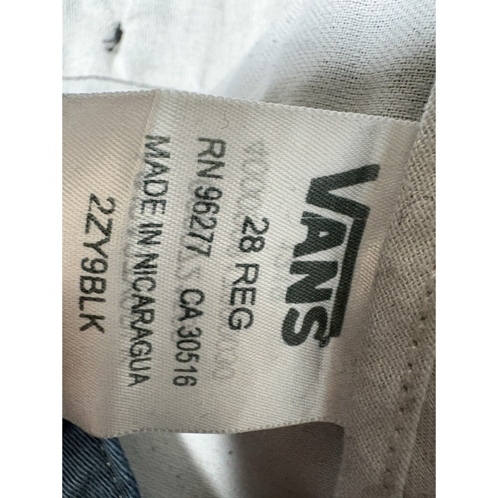 Vans Chino Shorts Mens 28 Blue Stretch 8" Inseam Flat Front Casual Summer - Picture 6 of 9